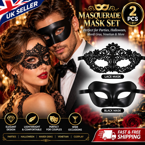 2pcs couples masquerade mask - couples,