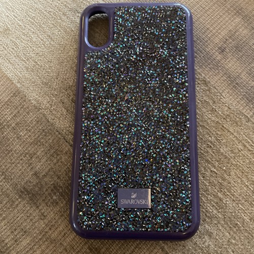 Swarovski purple glitter phone - purple,