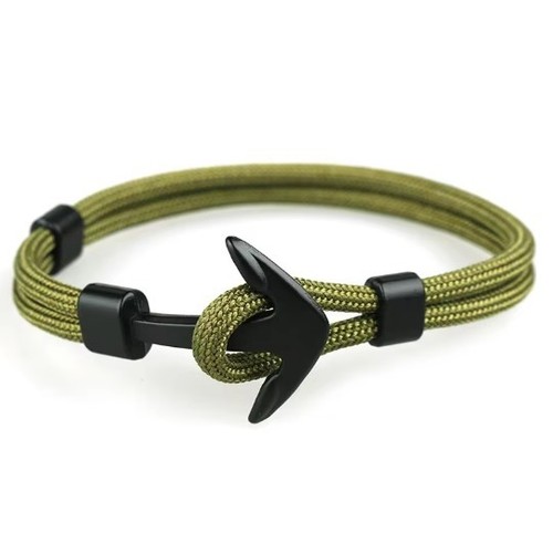 Anchor bracelet dark - |, green