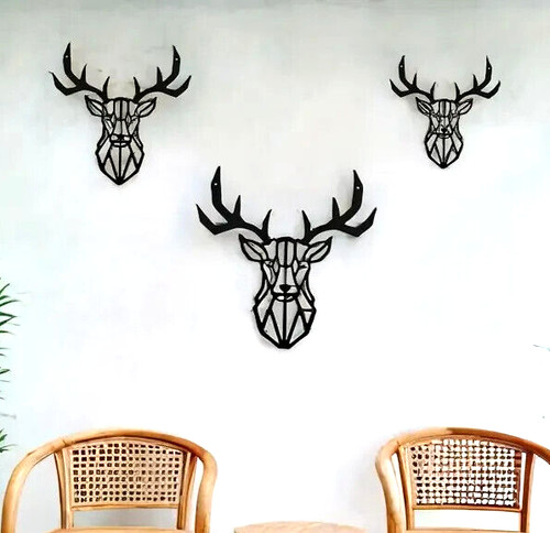 Pcs deer metal plaque - deer,