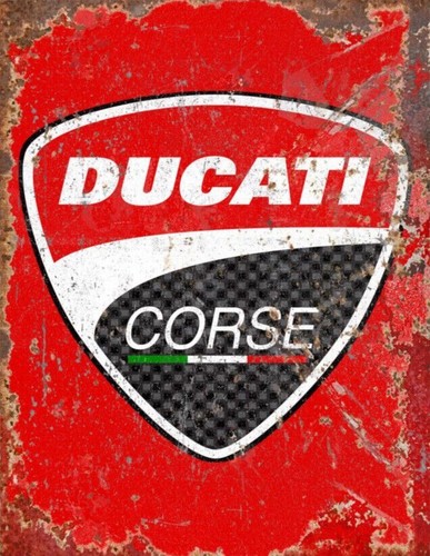 Ducati retro metal sign - metal,
