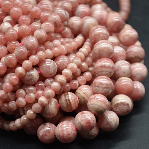 Rhodochrosite round beads - beads,