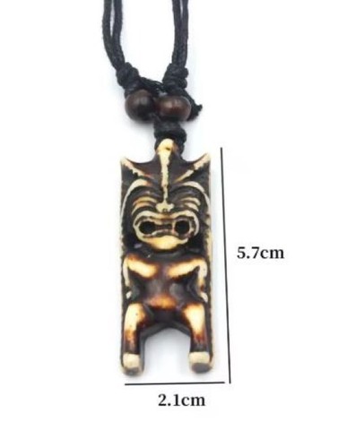 Hand carved tiki man totem - hand,