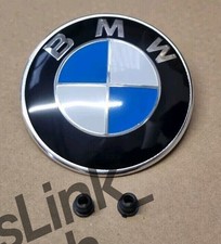 BMW 1 3 5 Series E60 E61 E92 E81 E87 E90 82mm Bonnet Boot Badge + New Grommets