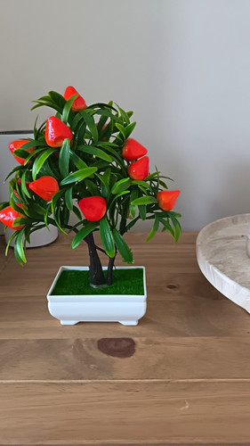 Artificial potted bonsai tree - potted,