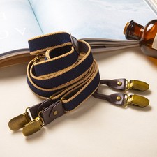 Yellow Elasticated Suspenders