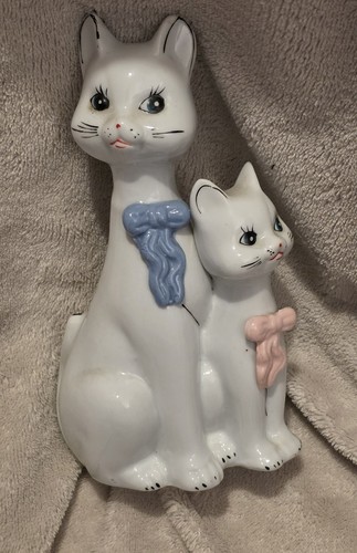 Cute vintage retro ceramic cat - cute,