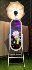  MAGIC MIRROR FOR SALE SELFIE POD  WHITE CURVED DESIGN SLEEK PHOTOBOOTH 