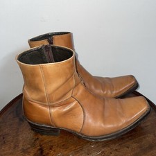 Judy Rothchild R Soles Eu 42 Mens Tan Leather Ankle Boots Western Cowboy Cuban