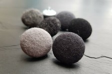 Grey & Black 100% Wool Felt