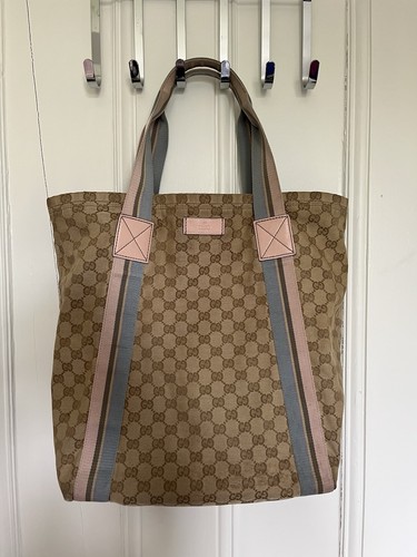 Gucci abbey canvas tote - tote, bag