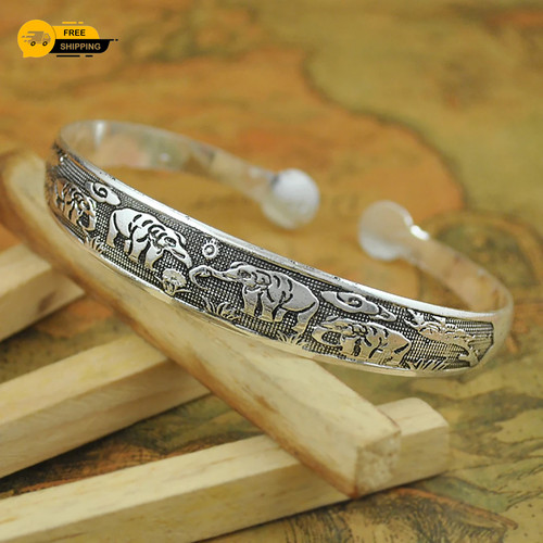 Vintage tibetan silver - vintage, cuff