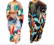 Multicoloured Boho Maxi Kaftan