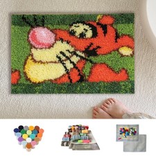 DIY Latch Hook Kit Rug Embroidery Material Pack 3D Home Tigger Design Carpet Mat