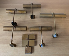 x 5  Linolite Vintage Gallery Lights Up/Down Lamps Antique Gold Retro