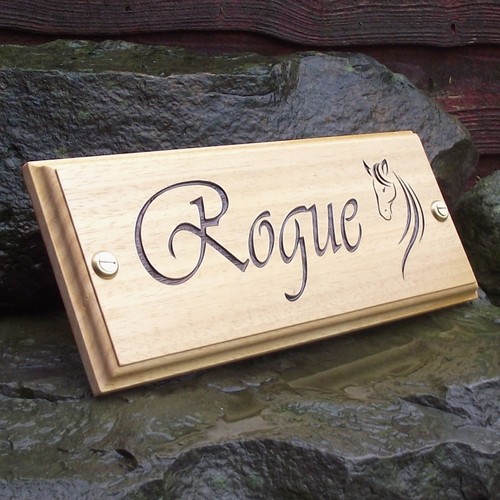 Horse name plate stable door - name,