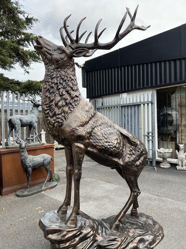 Stag life size - stag, statue
