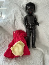 Vintage 1950's Pedigree Black Hard Plastic Walker Doll moving head & mama box