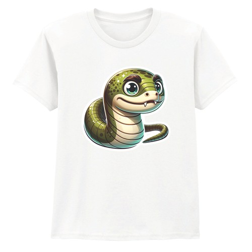 Cute cartoon green snake - cartoon,