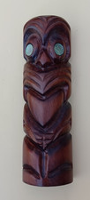 Hand Carved Wood  Wooden Maori New Zealand Art figure