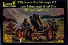 Caesar Miniatures 1/72 WWII German 21cm Nebelwerfer 42 and 8.8cm Raketwerfer