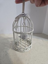 White Birdcage Metal Hinged
