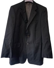 Paul Smith London Blazer Jacket Mens Black 100% Wool Mod Size 38R