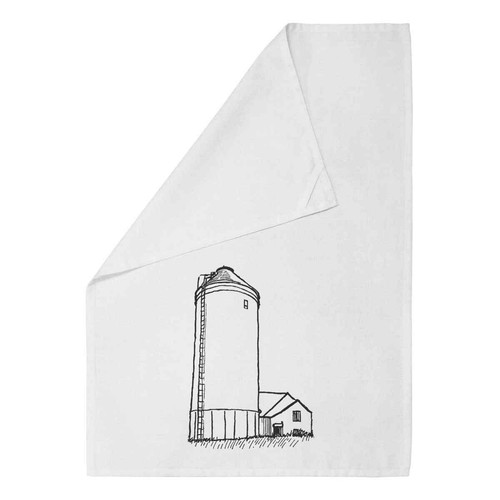 Grain silo cotton tea towel - cotton,