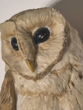 Country Artist Tawny Owl Hand Painted Resin Piece VGC With Original Box