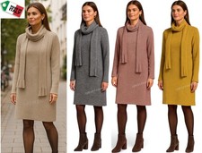 Ladies Italian Winter Tunic Long Top Womens Scarf Dress Lagenlook One Size NEW
