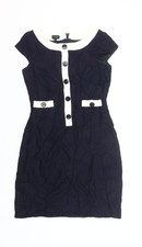 Hobbs Women’s Blue Sheath Knee Length Dress Size 10 Workwear