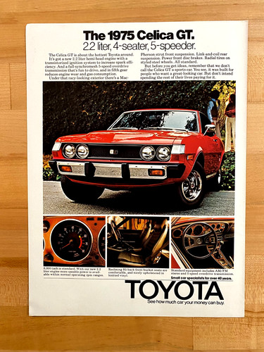 1975 print toyota - ad, celica