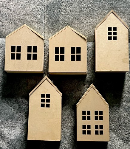 Wooden little houses with - houses,