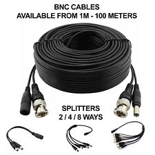 5M-50M BNC DC Power Lead CCTV Security Camera DVR Video Record Extension Cable