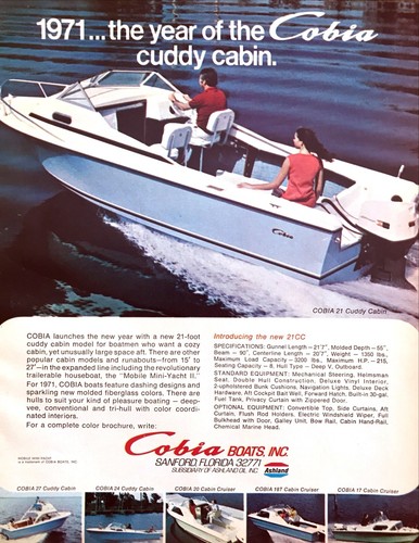 1971 cobia cuddy cabin - cobia,