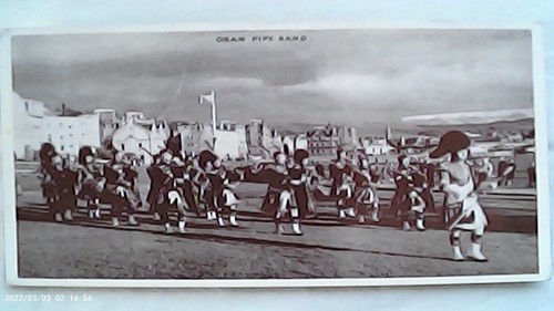 Postcard oban pipe band - pipe,