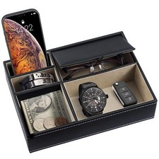 PU Leather Valet Tray