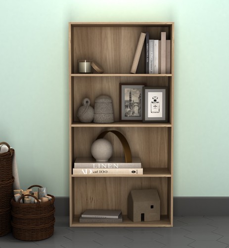 Tier wide wooden bookcase - wide,
