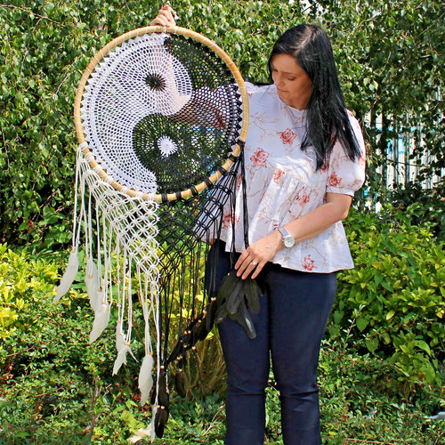Extra large macrame yin yang - extra,