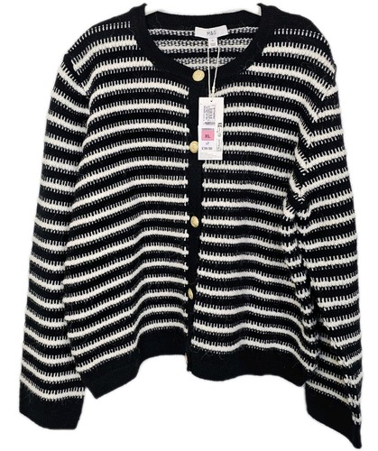 Cardigan black ivory mix - m&s,