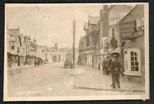 Cowbridge High St Duke of Wellington Hotel Motor Cars & Shops Glamorgan RP c1923