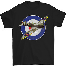 Spitfire MOD RAF WWII Fighter Plane British Mens T-Shirt 100% Cotton