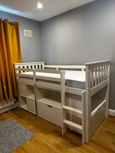 Milo wooden mid - sleeper, bed