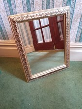 Gold Framed Rectangular Wall Hanging Mirror 50 x 39cm