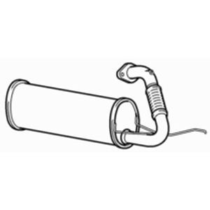 Rear silencer back box for - rear,