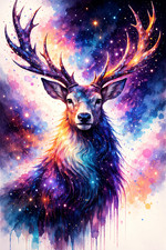 Cosmic Stag Galaxy Deer