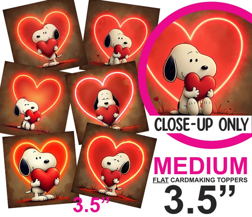 Love hearts set card toppers - card,