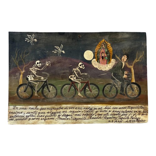 Mexican retablo voto - mexican, ex