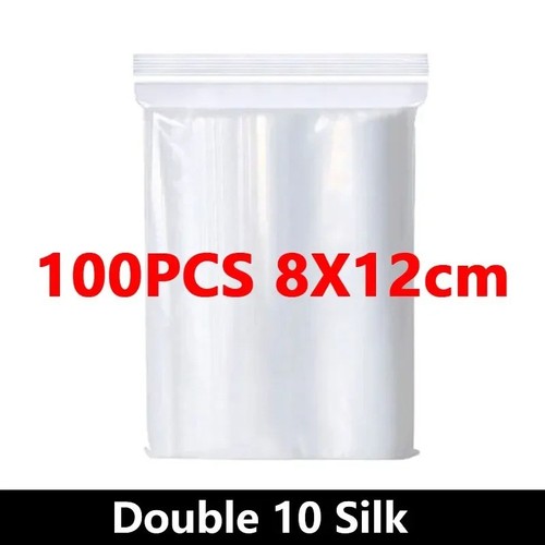 100 small clear plastic bags - x,