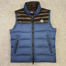 Moncler Dupres Gilet Blue Size 2 Small 100% Authentic